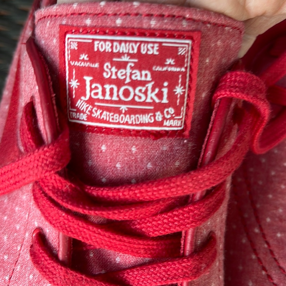 NIKE SB Red Polka Dot Stefan Janoski 11 mens 45 EUR Skateboarding Shoe - Picture 7 of 14
